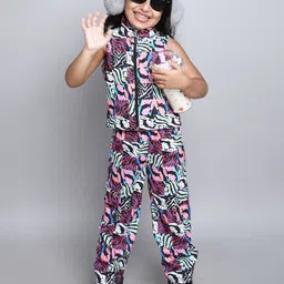 taffykids Girls Printed Top with Trousers-image-40