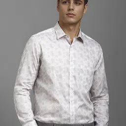 Louis Philippe Men Spread Collar Floral Printed Cotton Slim Fit Formal Shirt-picture-30