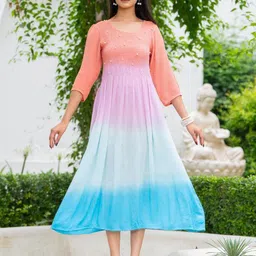 all about you Women Ombre Dyed A-Line Midi Dress-picture-44