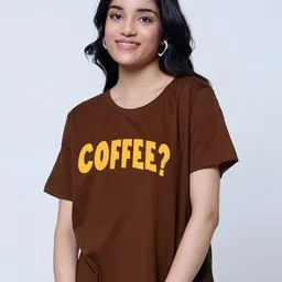 LoveDky Typography Printed Round Neck Boxy Pure Cotton Crop T-shirt-picture-17
