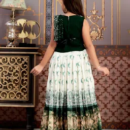 BAESD Girls Embroidered Ready to Wear Lehenga & Blouse With Dupatta image 2