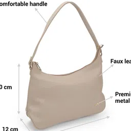 Metro Women Solid Structured Shoulder Bag image 2