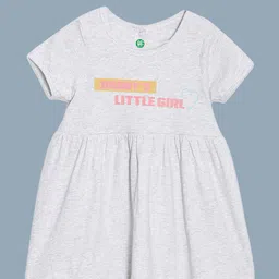 YK Organic Girls Fit & Flare Round Neck Short Sleeves Dress-image-15