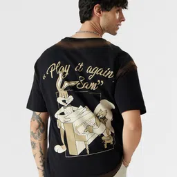 The Souled Store Men Graphic Printed Round Neck Cotton Oversized T-shirt-picture-36