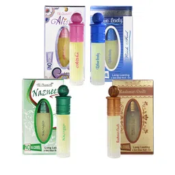 Al-Nuaim Set Of 4 Alisha, Blue Lady, Nazneen & Kashmiri Oudh Roll On Attar - 6 ml Each image 5