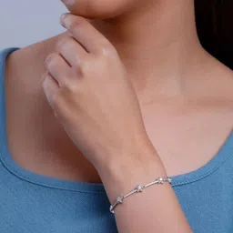 GIVA Women 925 Sterling Silver Rhodium-Plated Wraparound Bracelet image 3