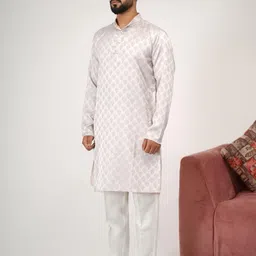 Aadi Shuddh Men Cream Kurtas image 3