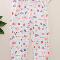 Kookie Kids Full Length Harem Pant Multi Print - White-picture-11