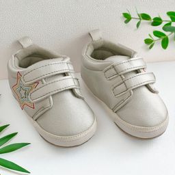 Baby Moo Star Design Booties - Silver-picture-1