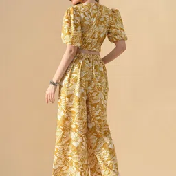 audrape Monte Carlo Printed Round Neck Top With Trousers Co-Ords Set image 5