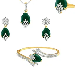 YouBella Gold-Plated Artificial Stone Studded Jewellery Set image 5