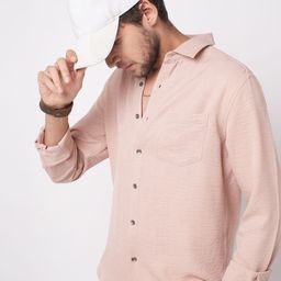 VASTRADO Men Classic Fit Solid Spread Collar Casual Shirt-picture-3