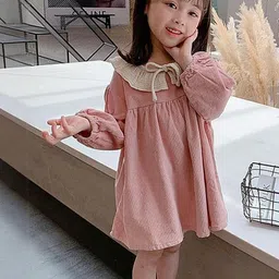 LULU & SKY Girls Puff Sleeves A-Line Dress-picture-17