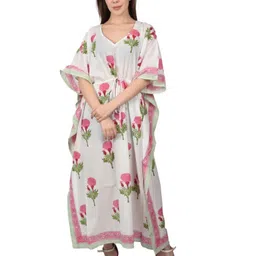 Fabric Venue Women Floral Print Kaftan Maxi Dress-picture-15