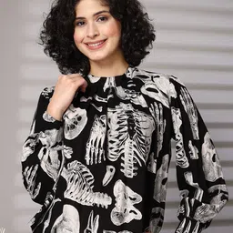 plusS Women Graphic Printed Round Neck Top-image-22