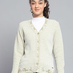 Monte Carlo Women Embroidered Woollen Cardigan with Embellished Detail-picture-33