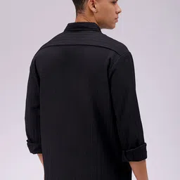 The Indian Garage Co Men Cutaway Collar Solid Relaxed Fit Casual Shirt image 4