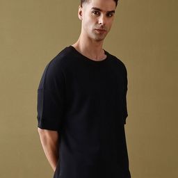 DILLINGER Men Solid Ultra Soft Drapey Cotton Oversized Drop Shoulder T-Shirt-picture-25