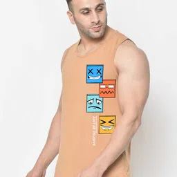 SLOWLORIS Pack Of 2 Men Printed Bio-Wash Combed Cotton Innerwear Vest image 5