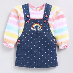 SNUGGLY MONKEY Polka Dot Print Pinafore Dress image 1