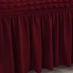 Lukzer Red Polyester 1 Piece Sofa Cover With Arms image 4