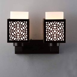 Gojeeva Black Wood Square Shaped Wall Lamp-picture-43