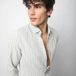 VASTRADO Men Classic Slim Fit Opaque Casual Shirt-image-47