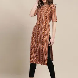 Ethnic basket Women Pack Of 2 Multicoloured Crepe Kurtas image 2