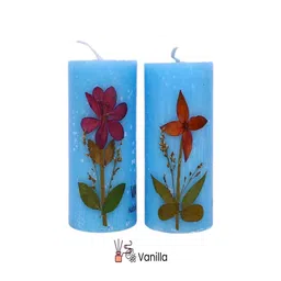 Natriel Blue 2 Pieces Pillar Candle image 2
