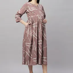 DZZO Print Maternity Fit & Flare Midi Dress image 4