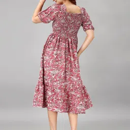 Jash Creation Floral Print Applique Fit & Flare Maxi Dress image 2