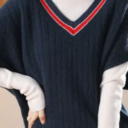 StyleCast Women Striped Ribbed Cashmere Pullover image 2