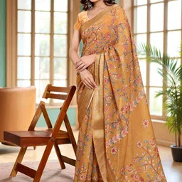 GULKEE FAB Floral Zari Saree image 3
