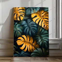 Eurotex Black & Green 1 Piece Canvas Floral and Botanical Wall Paintings-picture-15