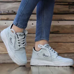 LAVISTA White Synthetic Leather Casual Shoes-picture-16