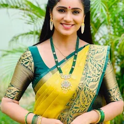 Anouk Woven Design Zari Silk Blend Handloom Banarasi Saree image 2