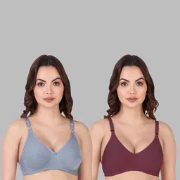 samvar Women Cotton Blue,Maroon Non Padded Non-Wired Lingerie Bra Sport wear Gym Crop Tank Top-picture-28