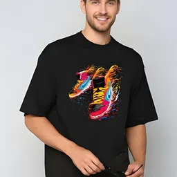 KAIDO Men Printed Drop-Shoulder Sleeves T-shirt image 5