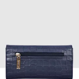 ESBEDA Women Blue Croco Embossed Wallet image 2