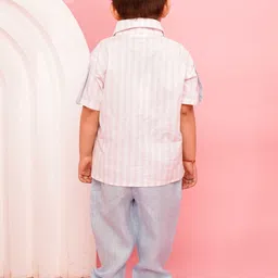 Lazycub Boys Striped Shirt With Trousers Clothing Set image 3