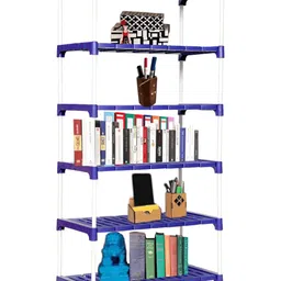 NOVATIC White & Blue Multi-Purpose Free Standing Book Shelf image 2