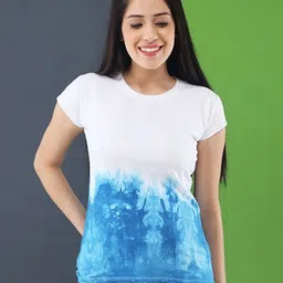 LAPPEN FASHION Women Floral Dyed Pockets T-shirt-image-34