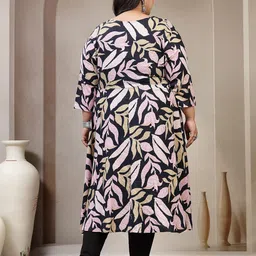 plusS Floral Printed Straight Kurta image 4