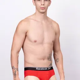 Reebok Men Low-Rise Basic Brief-BLBF01-VRED image 3