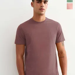 PRONK Pack of 3 Men Solid Half Sleeve Round Neck T-shirt-picture-17