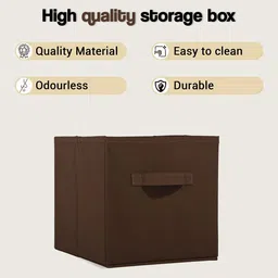 Kuber Industries Red & Brown 3 Pieces Non-Woven Cloth Organisers image 5