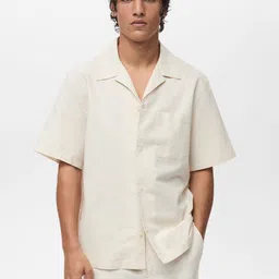 MANGO MAN Cotton Linen Casual Shirt-picture-13