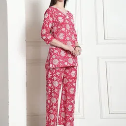 KALINI Printed Pure Cotton Top With Trousers Co-ords image 5