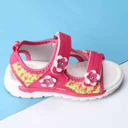 Cute Walk by Babyhug Sandals With Dual Velcro Closure - Fuchsia image 4