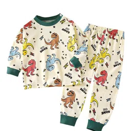 StyleCast x Revolte Boys Printed Pure Cotton T-shirt with Trousers-picture-2